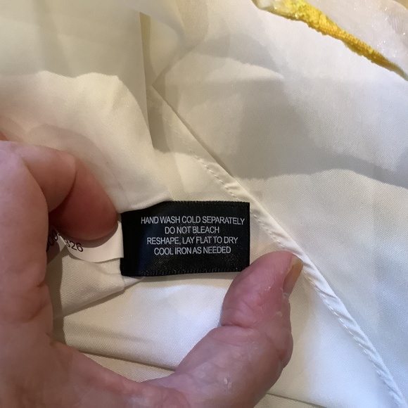 Exploded Metallic Floral Jacquard Organza Tiered Ankle Length  Dress Size 8 NWT - Picture 13 of 17